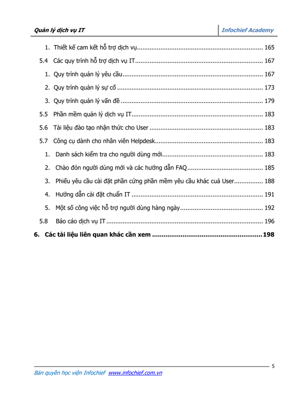 Content page 4 of Effective IT Service Management