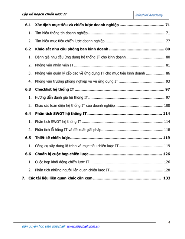 Content page 3 of Effective IT Strategic Planning