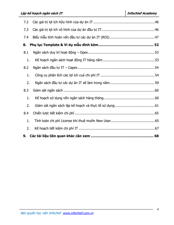 Content page 3 of Effective IT Budget Planning