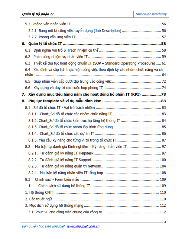 Content page 3 of Effective IT Department Management