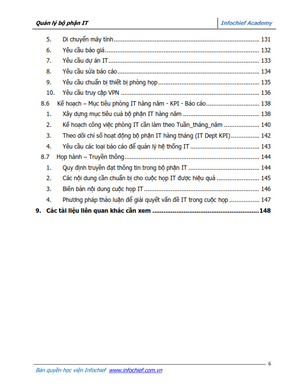 Content page 5 of Effective IT Department Management