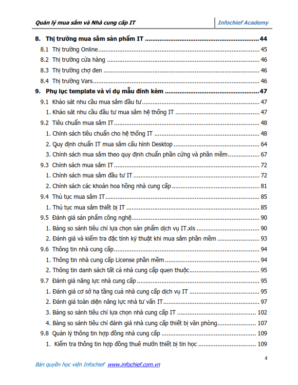 Content page 2 of Effective IT Procurement and Vendor Management