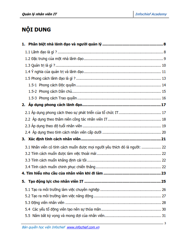 Content page 1 of Effective IT Staff Management