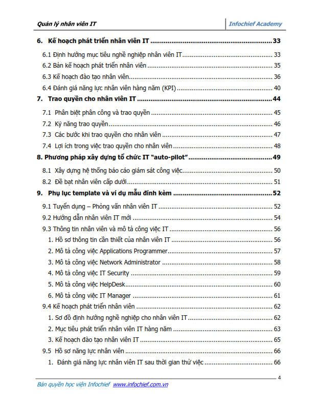Content page 2 of Effective IT Staff Management