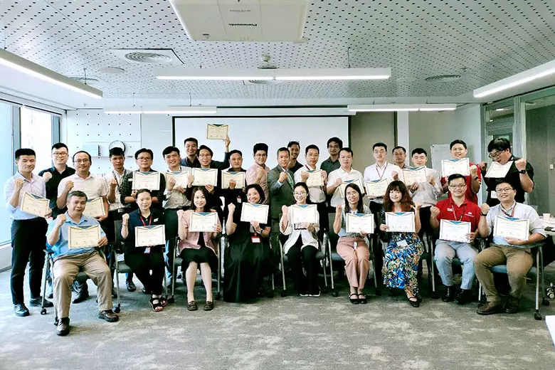 Learners completing an Infochief training program