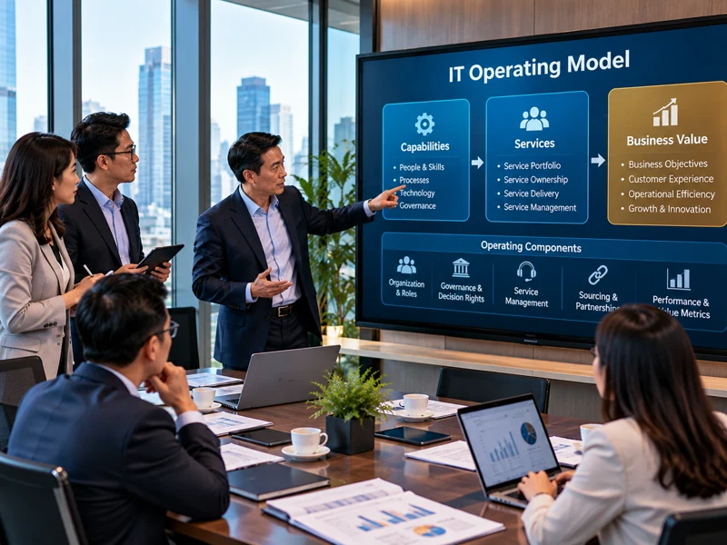 CIO trình bày IT Operating Model theo năng lực, dịch vụ và giá trị kinh doanh