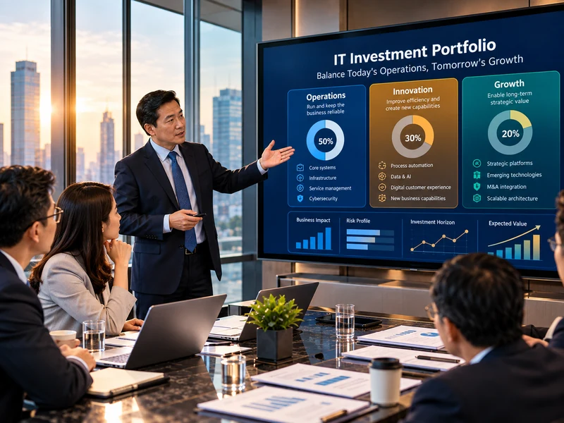 CIO trình bày danh mục đầu tư công nghệ theo vận hành, đổi mới và tăng trưởng để ưu tiên ngân sách