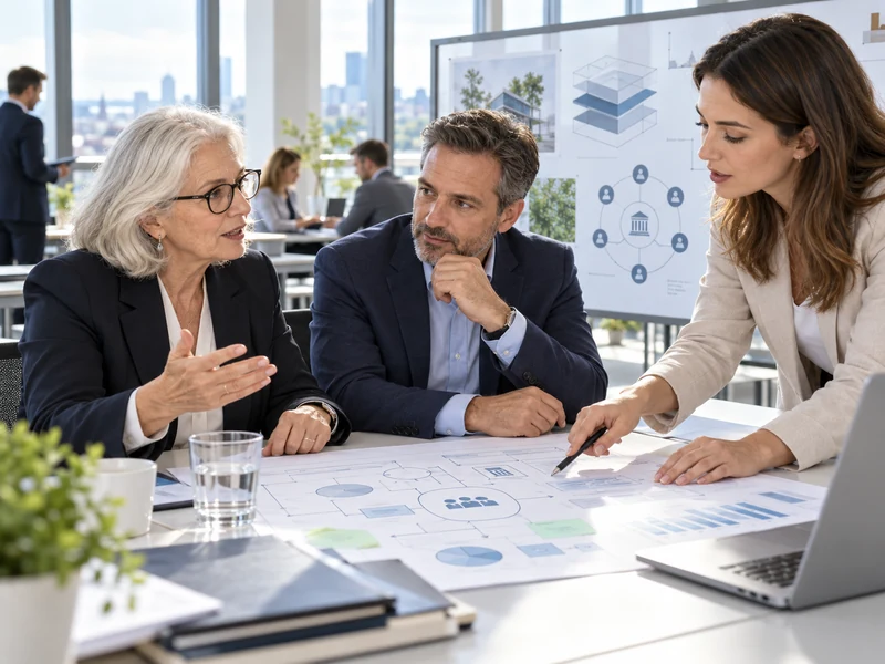 CIO và nhóm tư vấn rà thiết kế quản trị trong kế hoạch cập nhật phiên bản