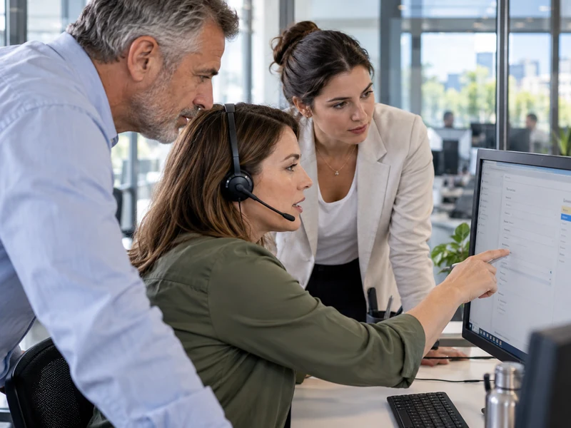 Nhân viên Service Desk tiếp nhận yêu cầu và xác nhận thông tin với người dùng