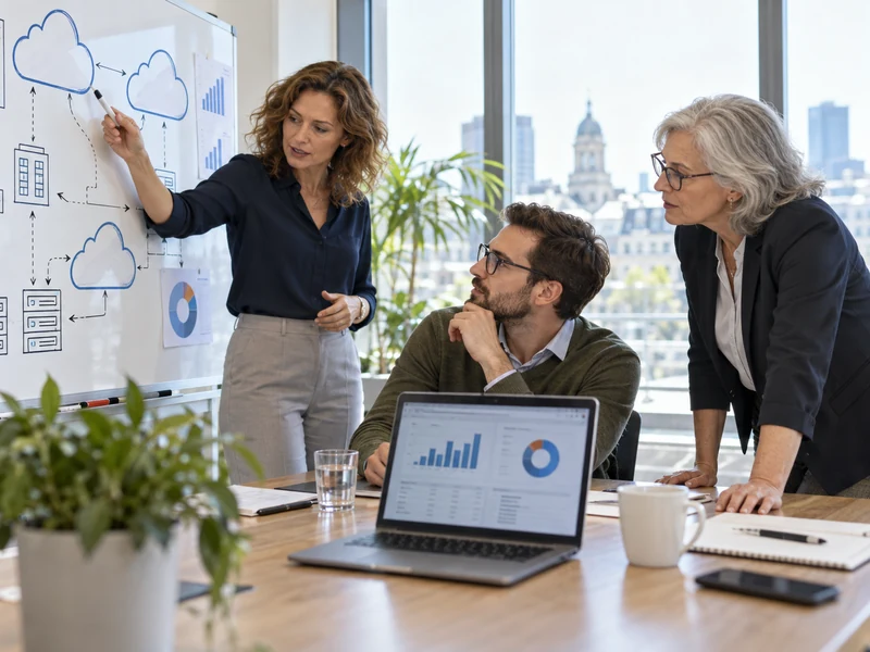 Kiến trúc sư cloud cùng quản lý và tài chính rà điểm nối cấu hình, chi phí
