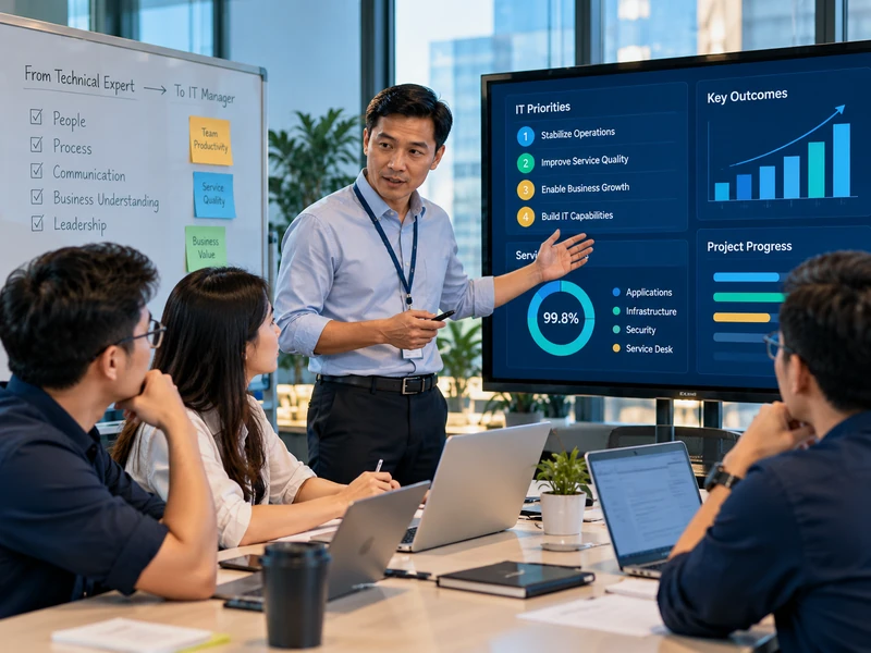 IT Manager chuyển từ vai trò chuyên gia kỹ thuật sang điều hành đội ngũ và kết quả dịch vụ