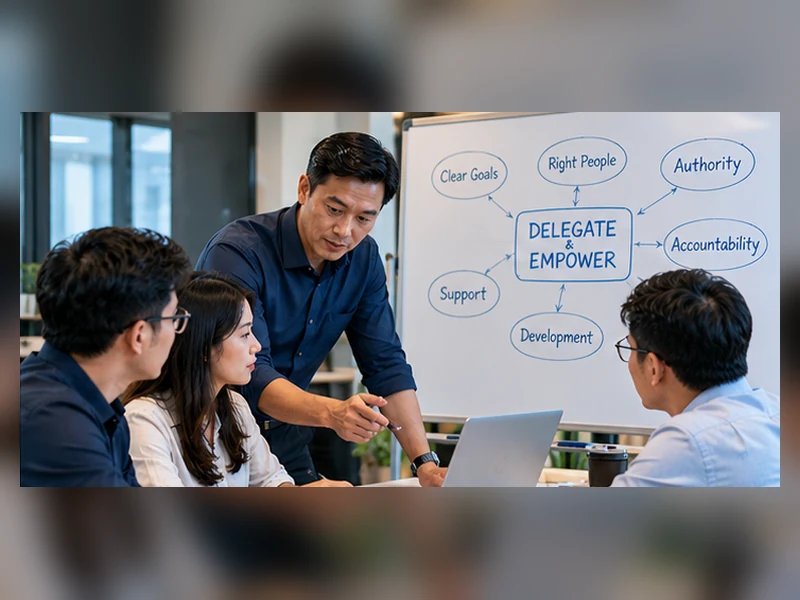 IT Manager trao đổi với nhân viên về giao việc, quyền quyết định và trách nhiệm thực hiện