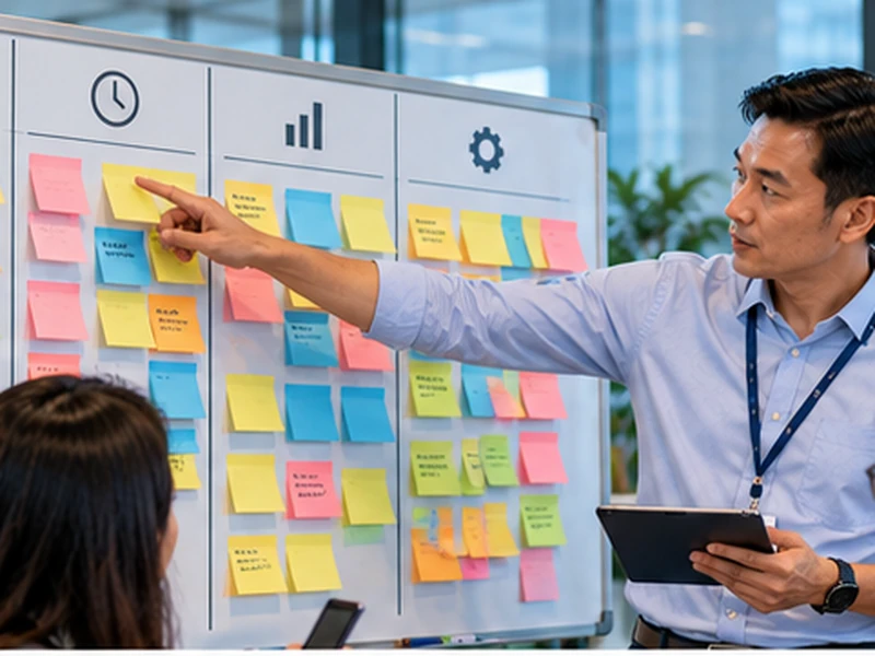 IT Manager cùng đội ngũ phân loại và ưu tiên các yêu cầu IT trên bảng công việc