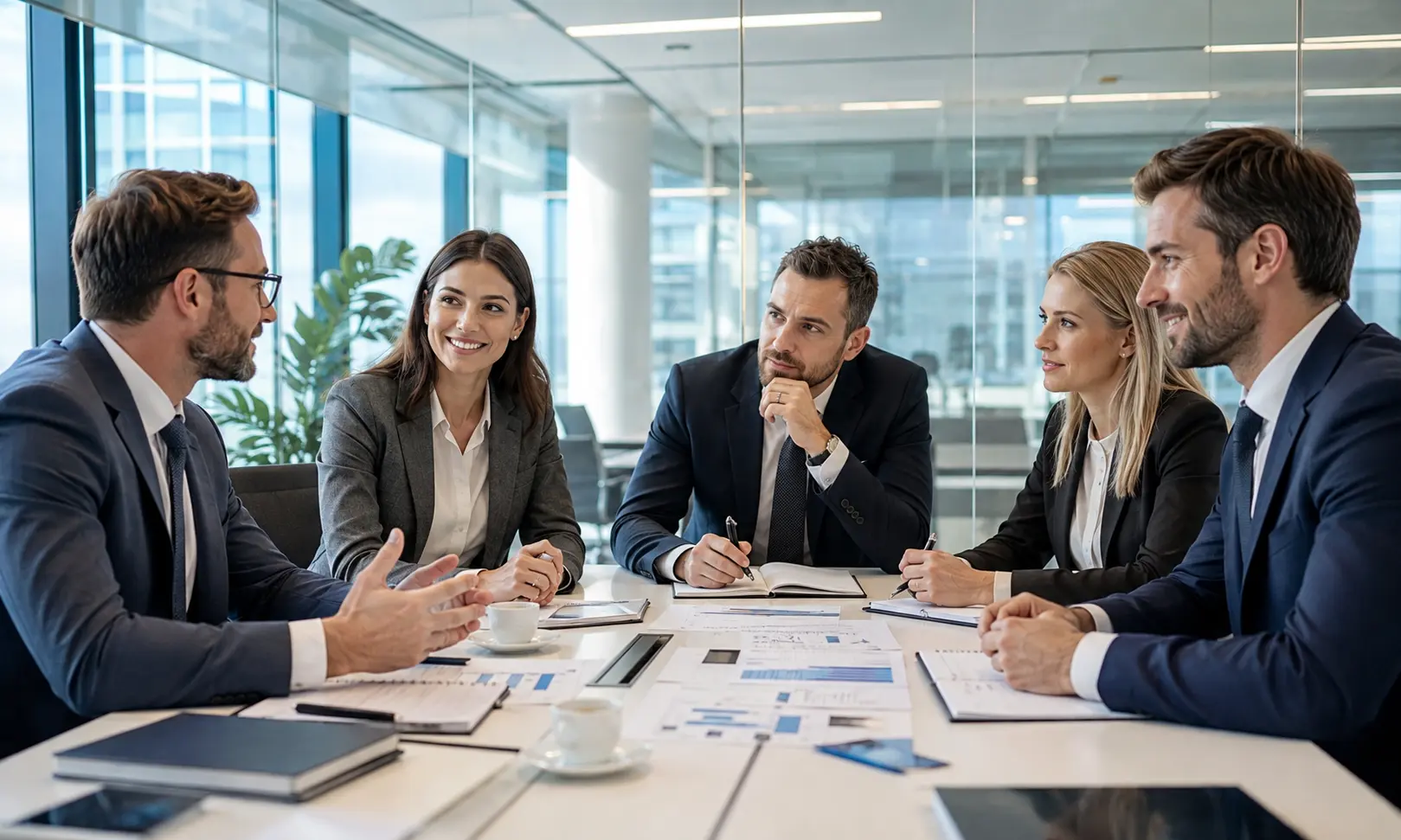 In-house training strategy consultation between an expert and business leaders