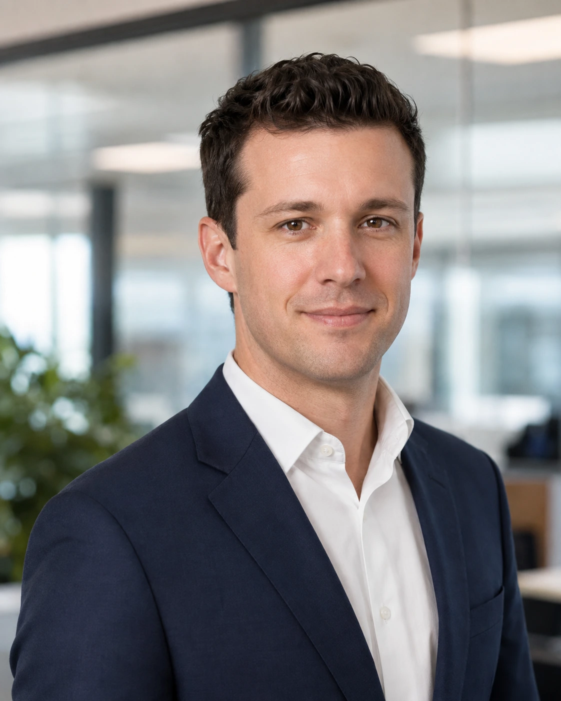 Young Australian consulting and client success leader in a modern office